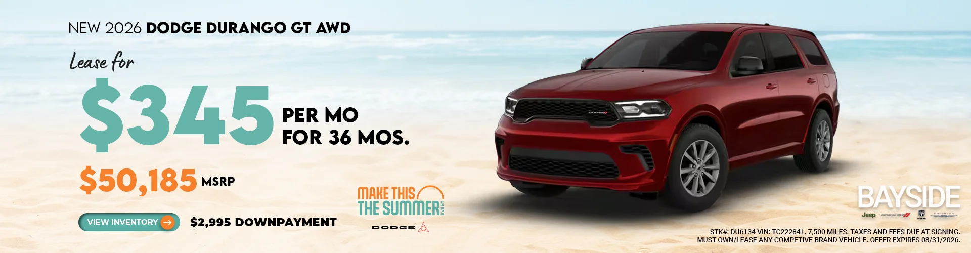 New 2026 Dodge Durango GT AWD