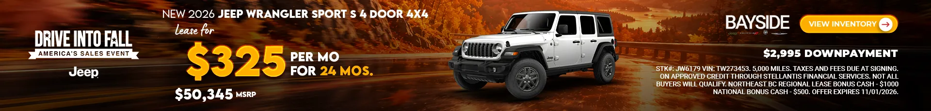 2026 JEEP WRANGLER Sport S 4Door 4X4