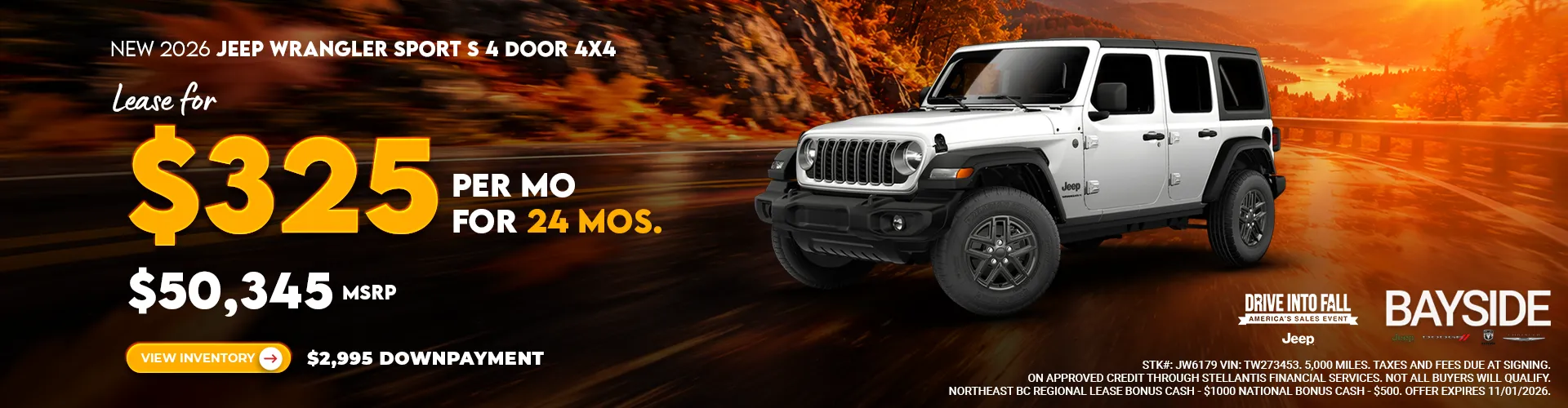 2026 JEEP WRANGLER Sport S 4Door 4X4